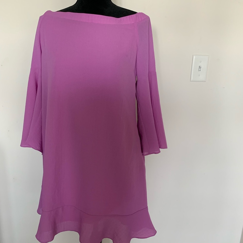 Women’s Pink Halston Off the Shoulder Dress